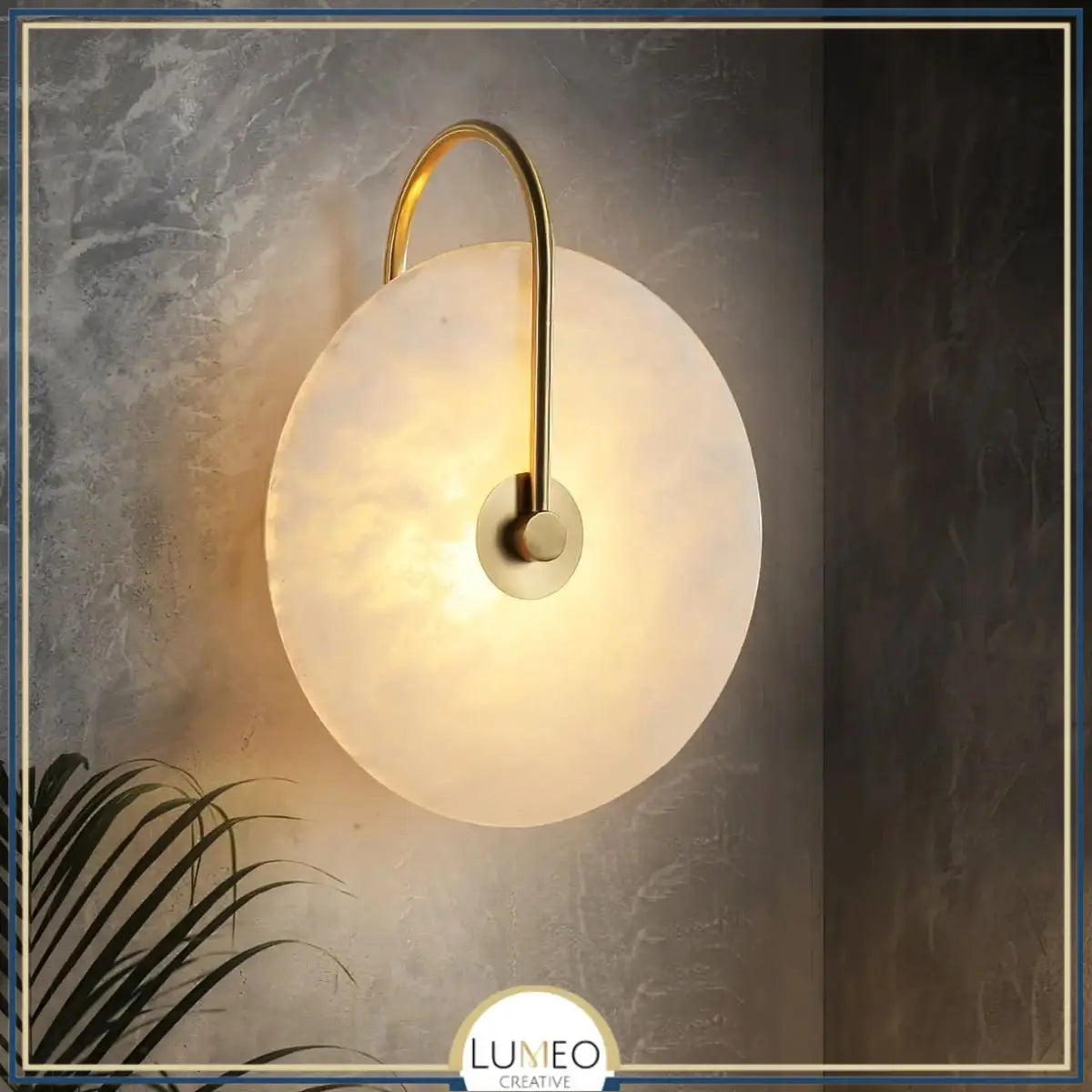 Applique murale en marbre naturel | Minimalisme sculptural & lumière indirecte