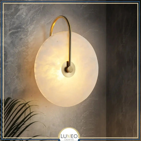 Applique murale en marbre naturel | Minimalisme sculptural & lumière indirecte