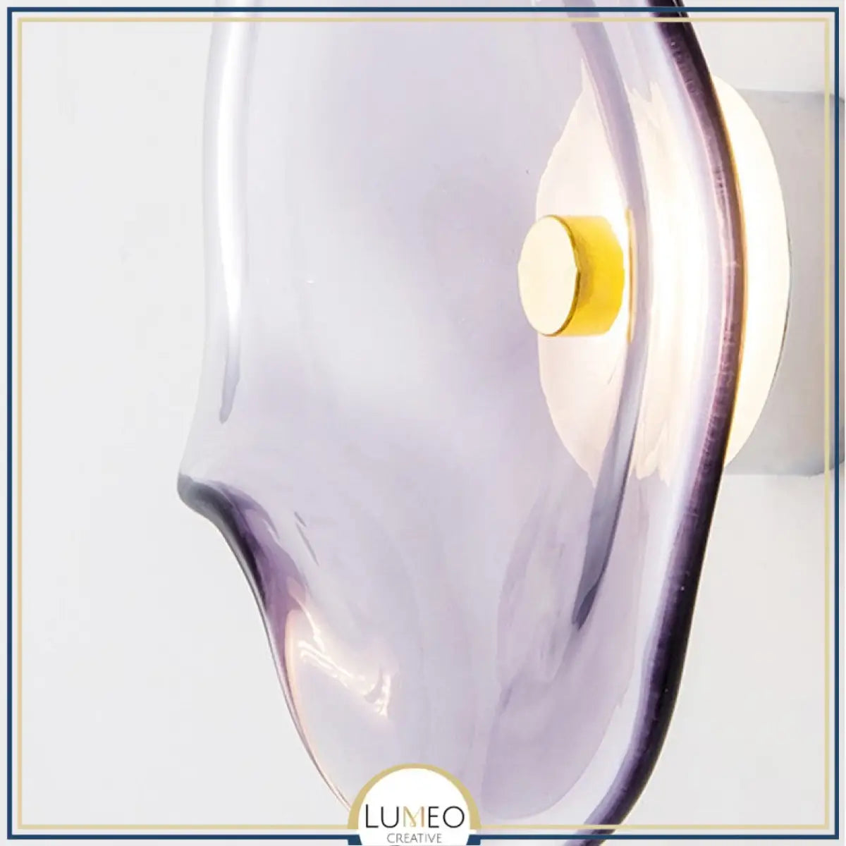 Applique murale en verre artistique | Luminaire décoratif au design organique et lumineux