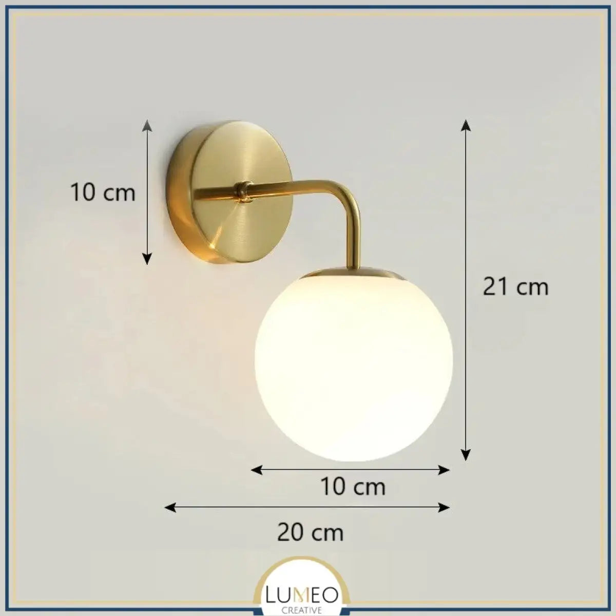 Applique murale globe dépoli suspendu | Luminaire chic et tendance