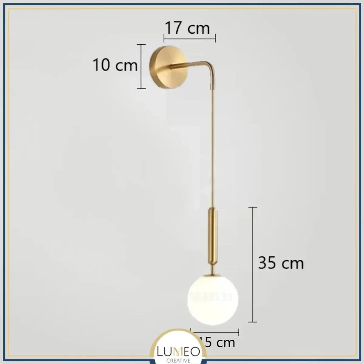 Applique murale globe dépoli suspendu | Luminaire chic et tendance