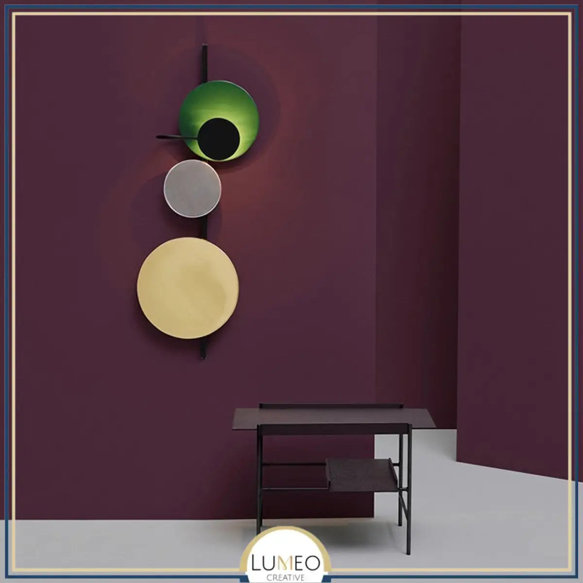 Applique murale graphique à disques colorés