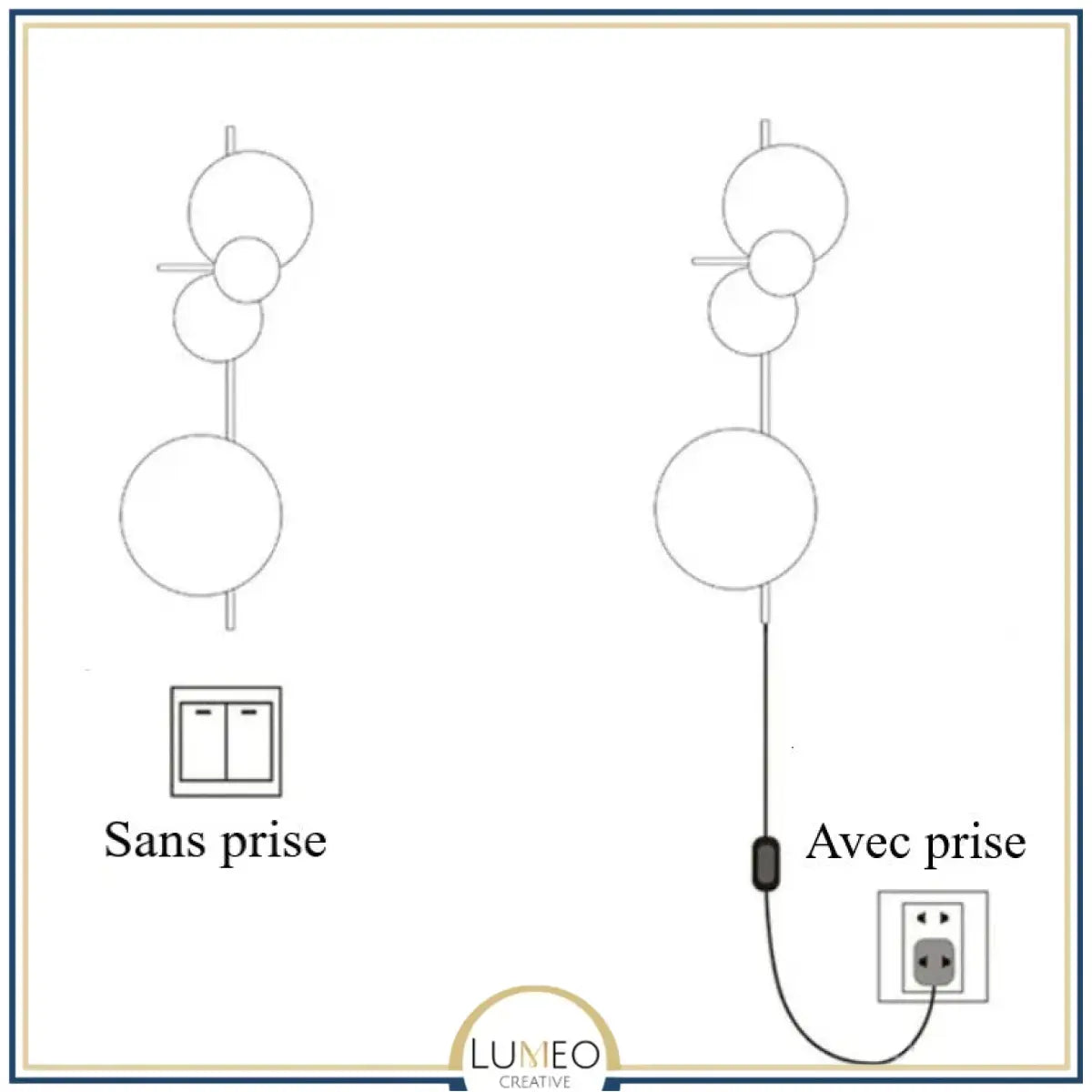 Applique murale graphique à disques colorés