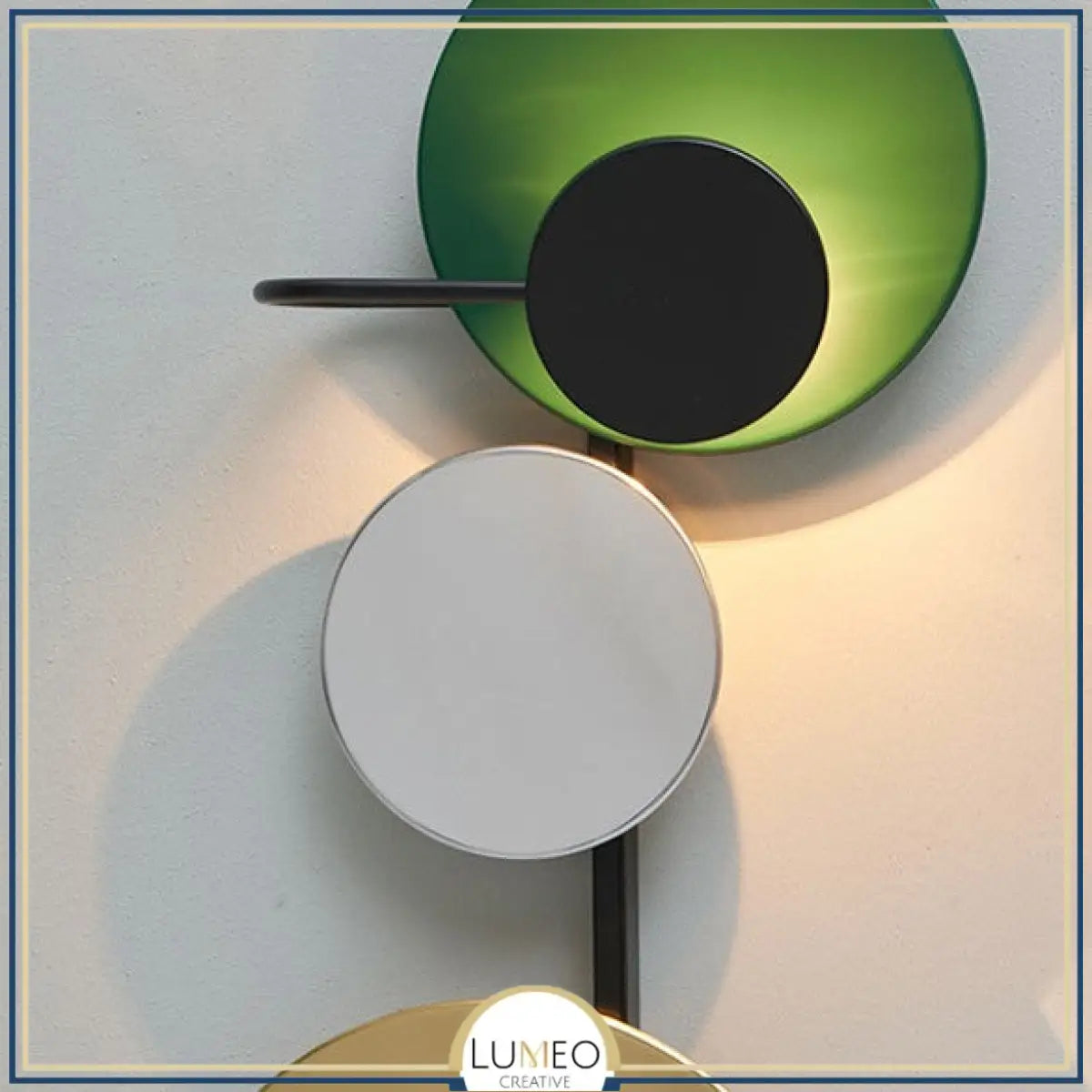 Applique murale graphique à disques colorés