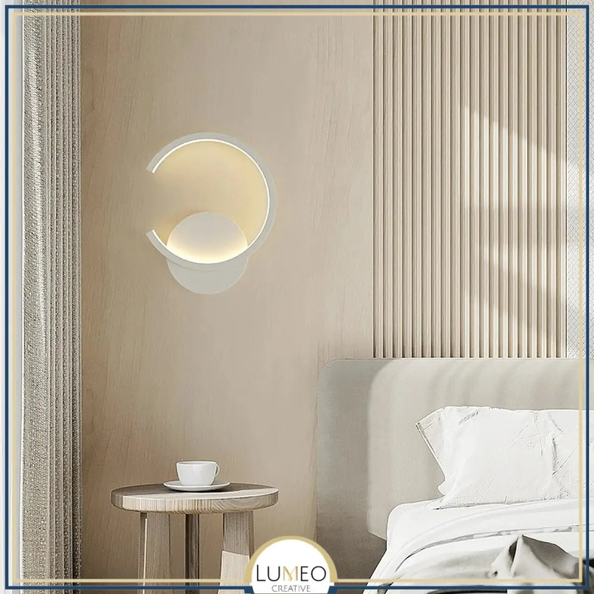 Applique murale LED demi cercle minimaliste | Élégance géométrique