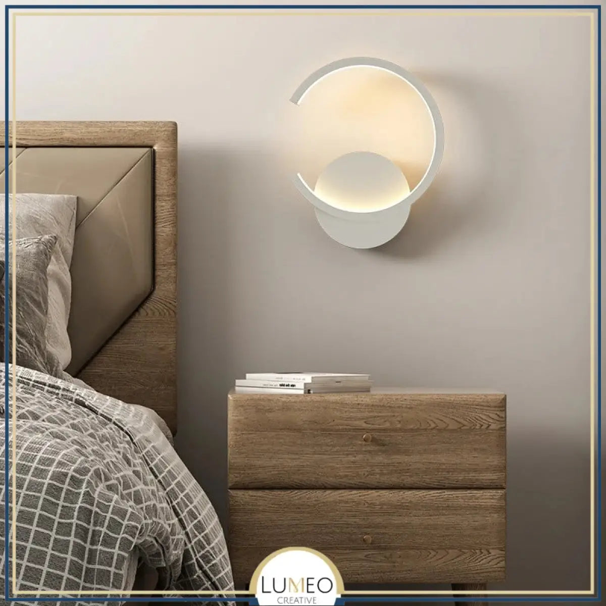 Applique murale LED demi cercle minimaliste | Élégance géométrique