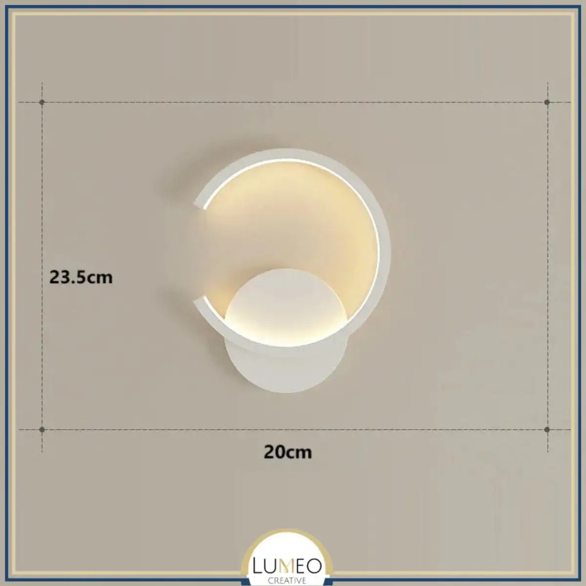 Applique murale LED demi cercle minimaliste | Élégance géométrique