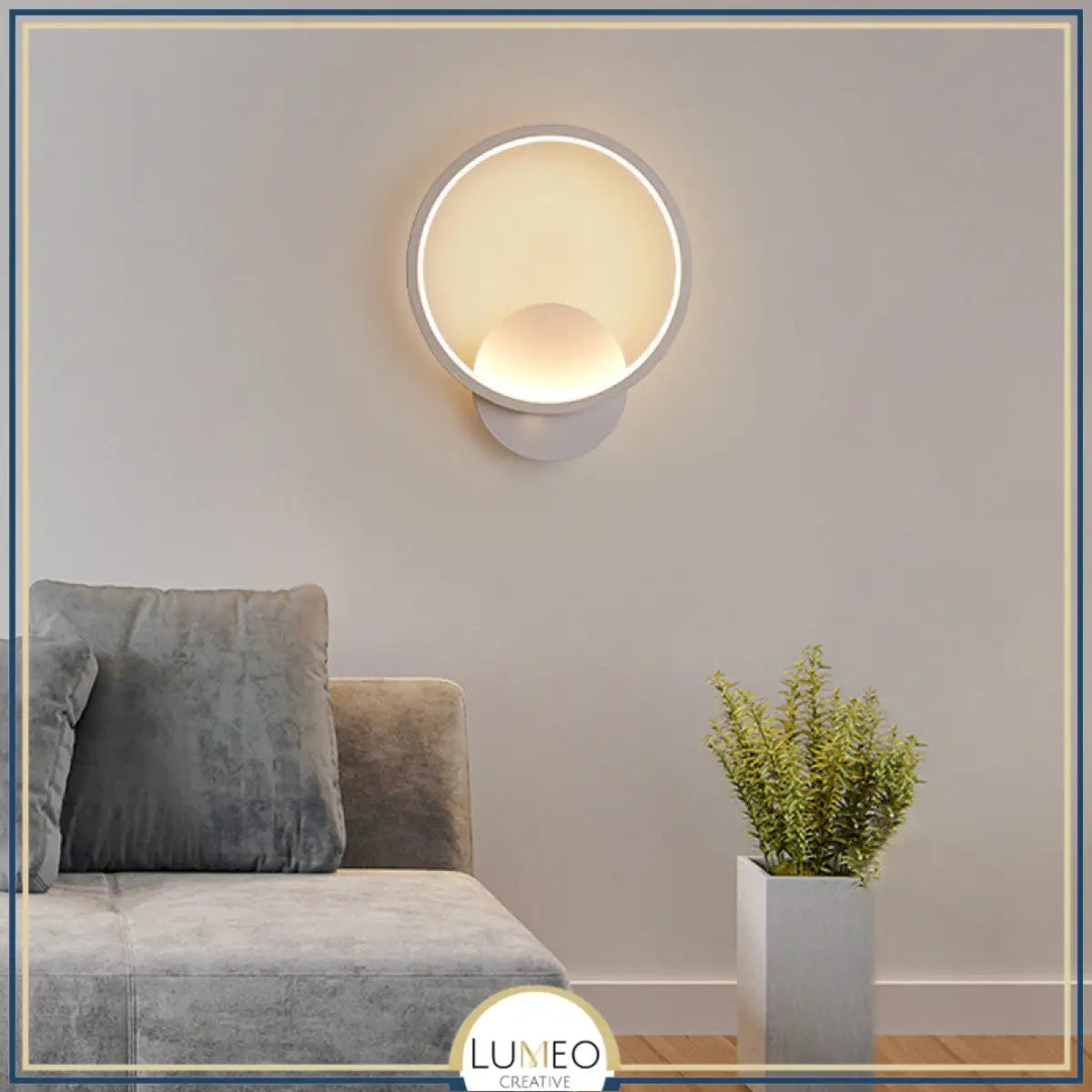 Applique murale LED demi cercle minimaliste | Élégance géométrique