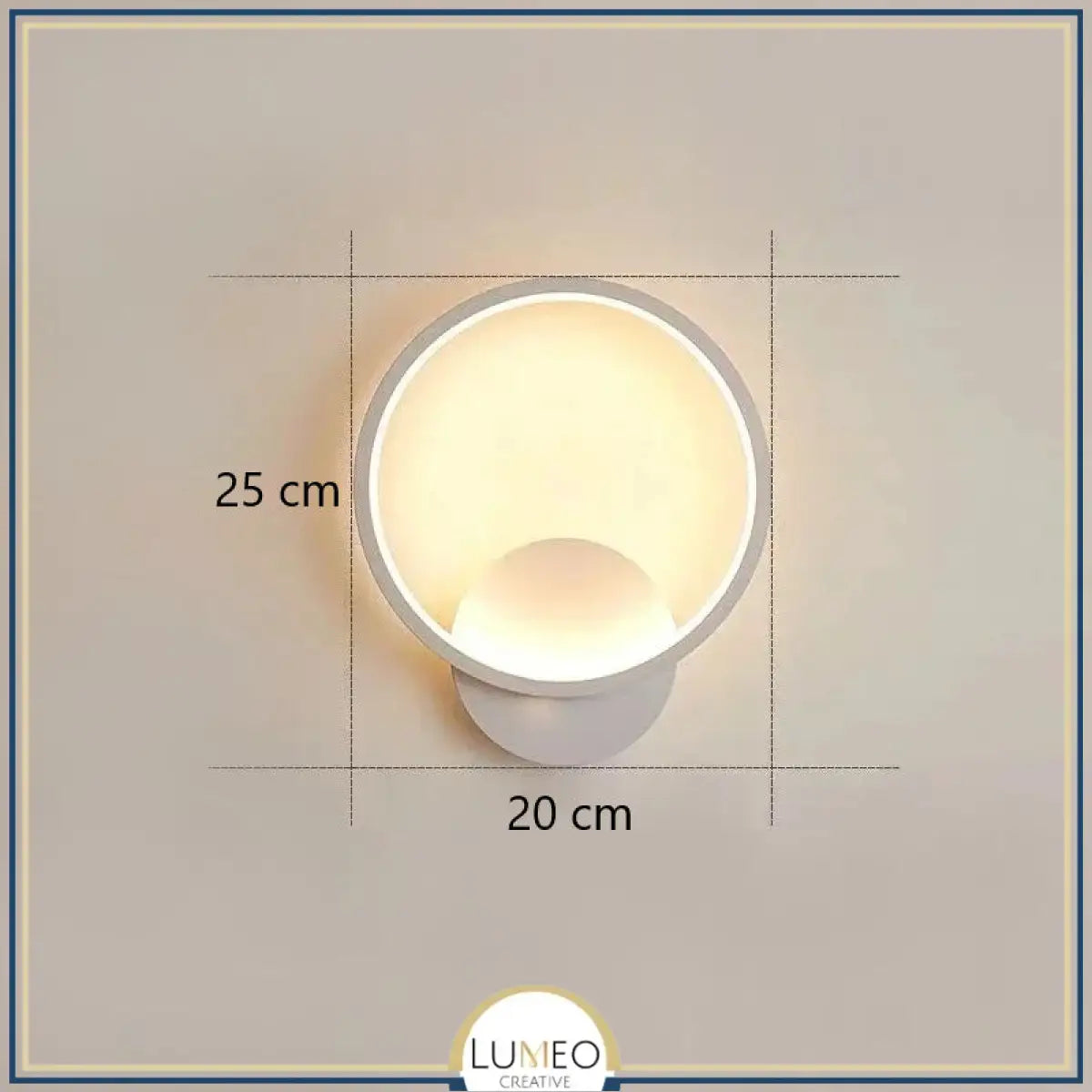 Applique murale LED demi cercle minimaliste | Élégance géométrique B / Blanc / Blanc froid