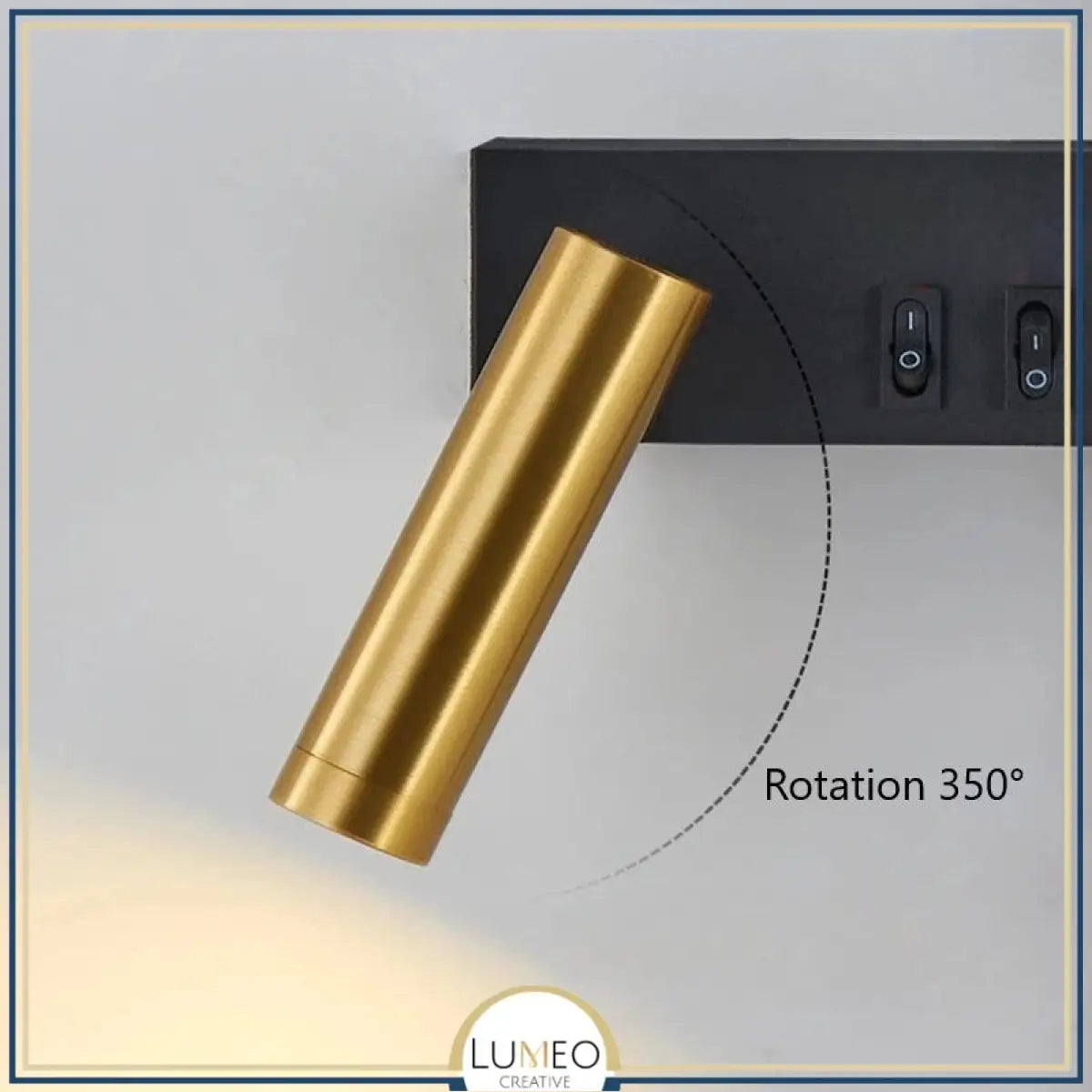 Applique murale LED & liseuse intégrée | Design asymétrique gauche/droite