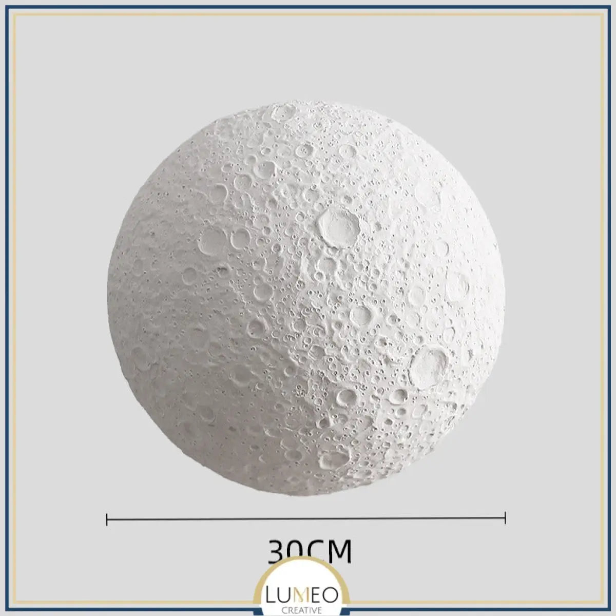 Applique murale lune en relief 3D | Luminaire décoratif à effet halo lunaire