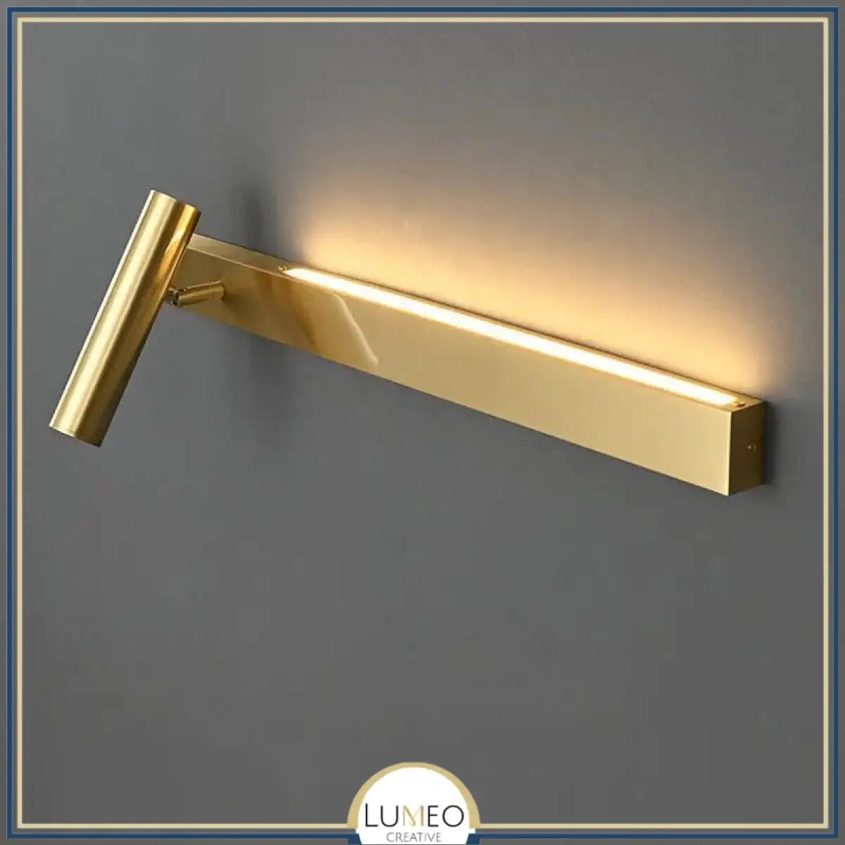 Applique murale orientable minimaliste | Liseuse LED en finition or ou noire