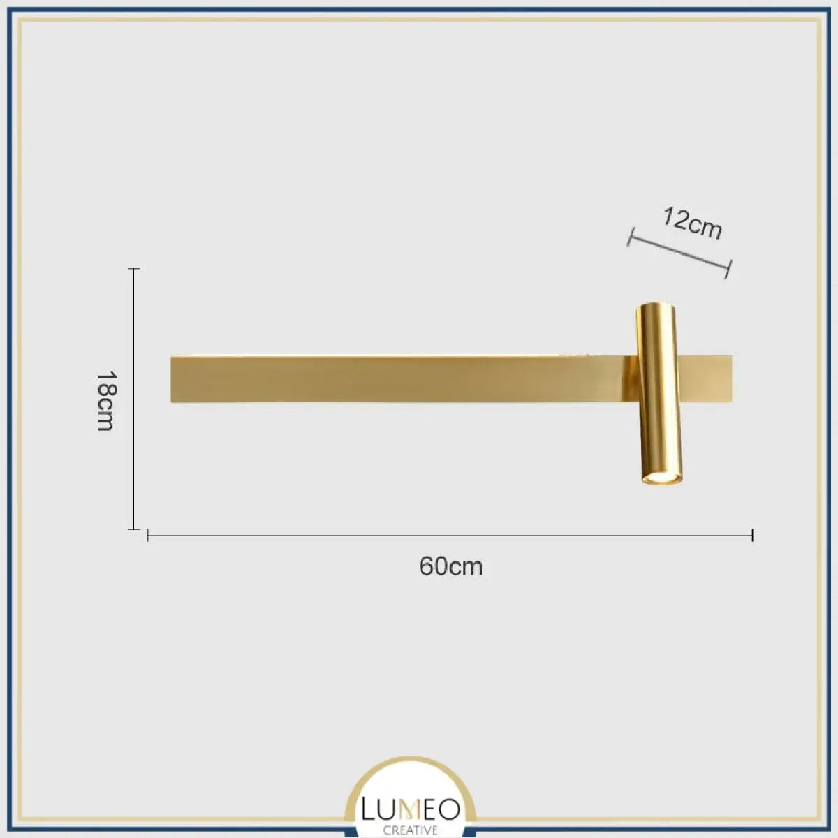 Applique murale orientable minimaliste | Liseuse LED en finition or ou noire