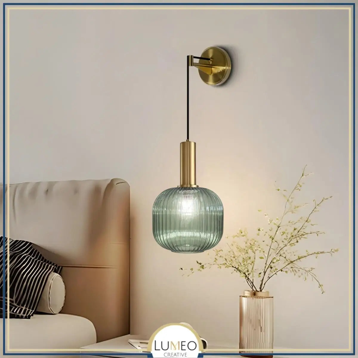 Applique murale pendante en verre vintage CRISTALI | Verre fumé et coloré