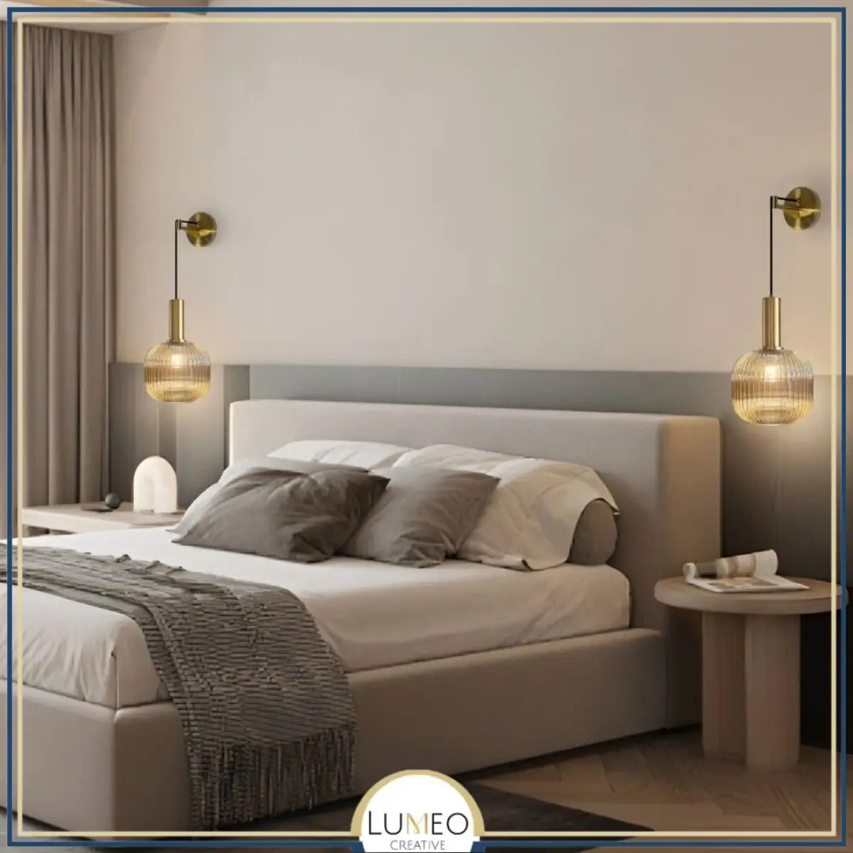 Applique murale pendante en verre vintage CRISTALI | Verre fumé et coloré