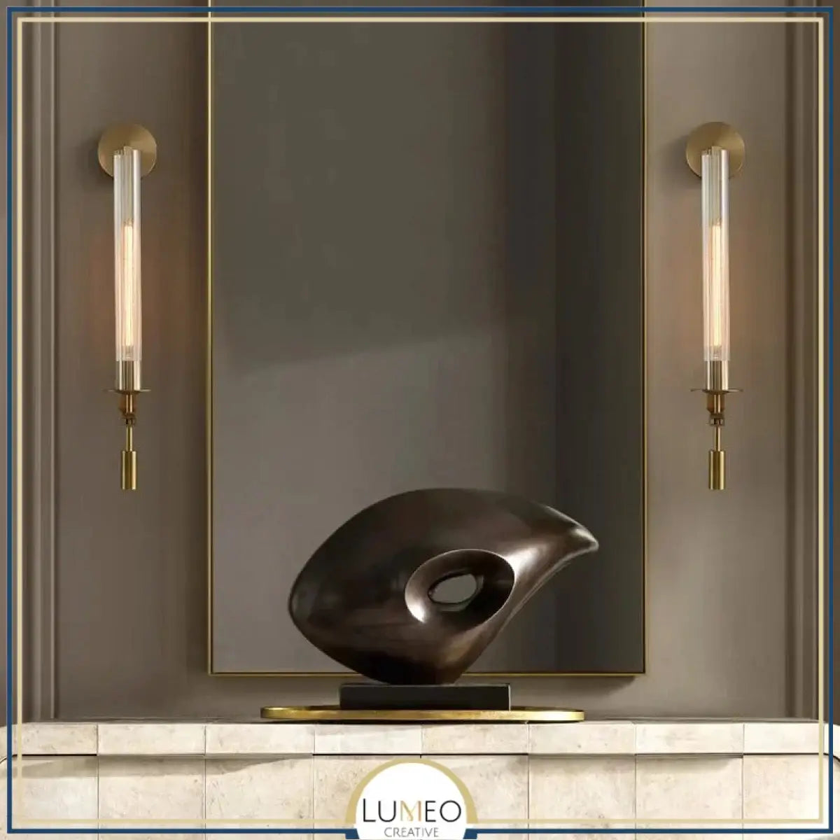 Applique murale rétro chic en verre rainuré | Luminaire mural vintage et sophistiqué