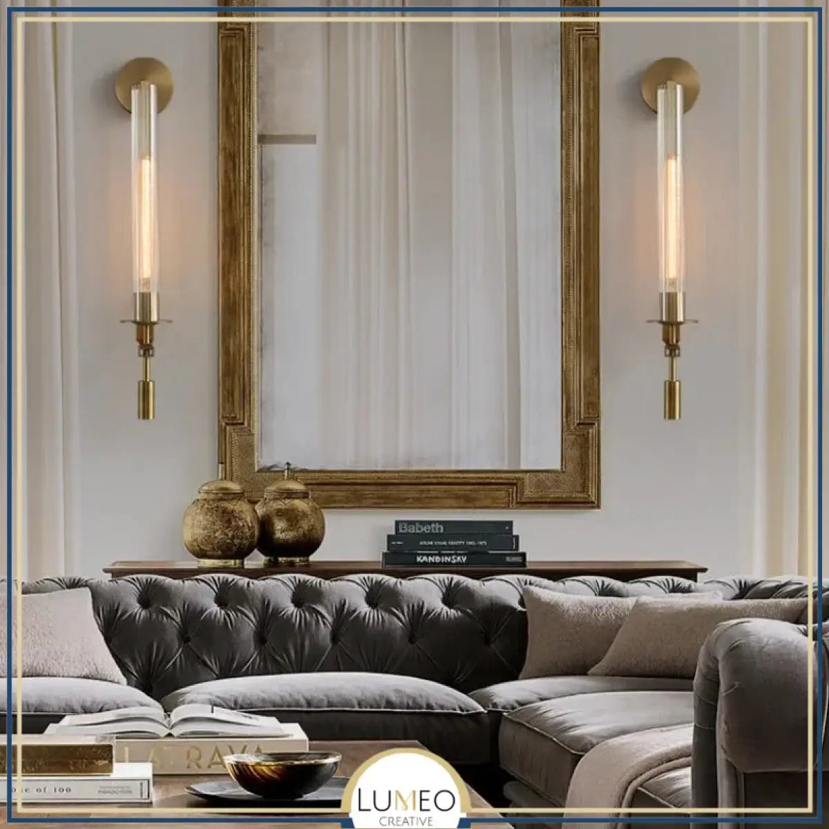 Applique murale rétro chic en verre rainuré | Luminaire mural vintage et sophistiqué