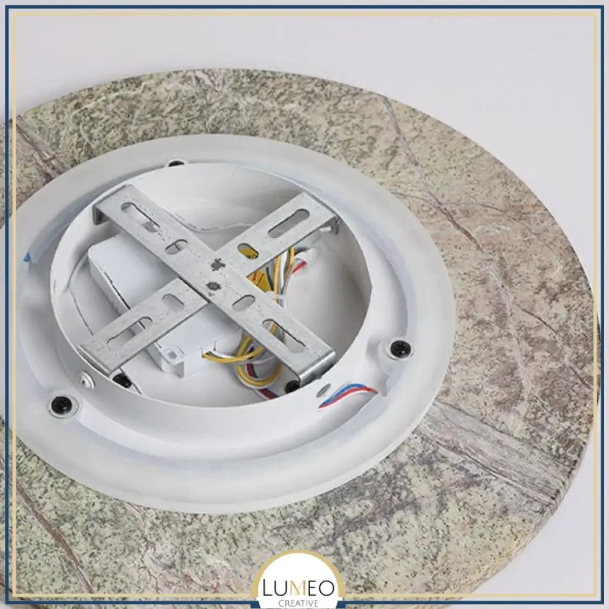 Applique murale ronde en pierre verte naturelle