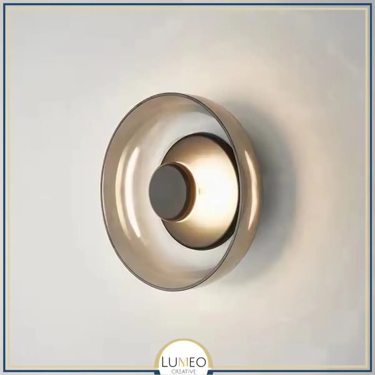 Applique murale ronde en verre | Lampe murale à LED