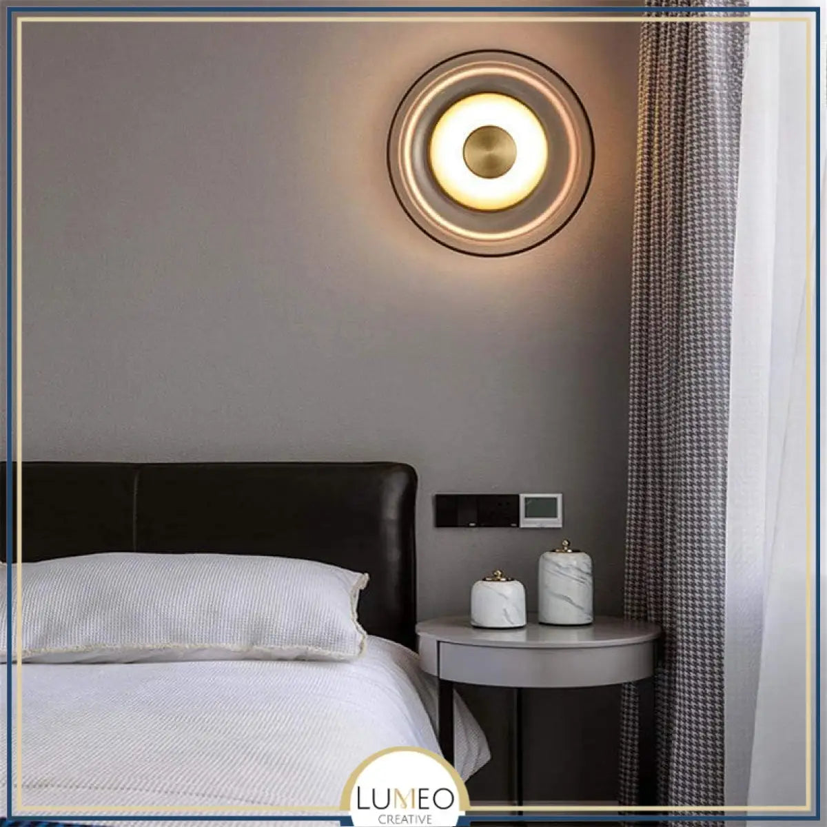 Applique murale ronde en verre | Lampe murale à LED