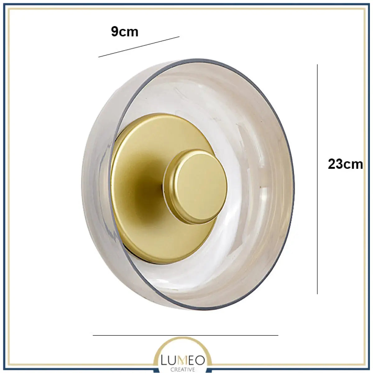 Applique murale ronde en verre | Lampe murale à LED