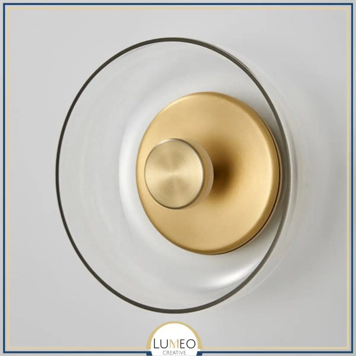 Applique murale ronde en verre | Lampe murale à LED Transparent / Blanc froid