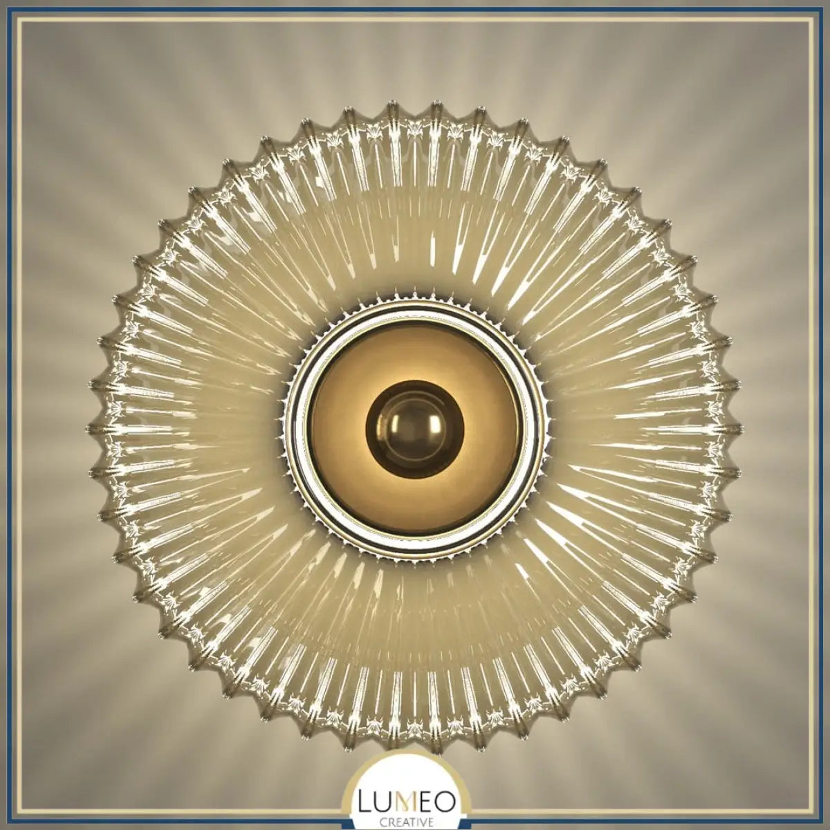 Applique murale ronde en verre vintage CRISTALI | Verre fumé et coloré