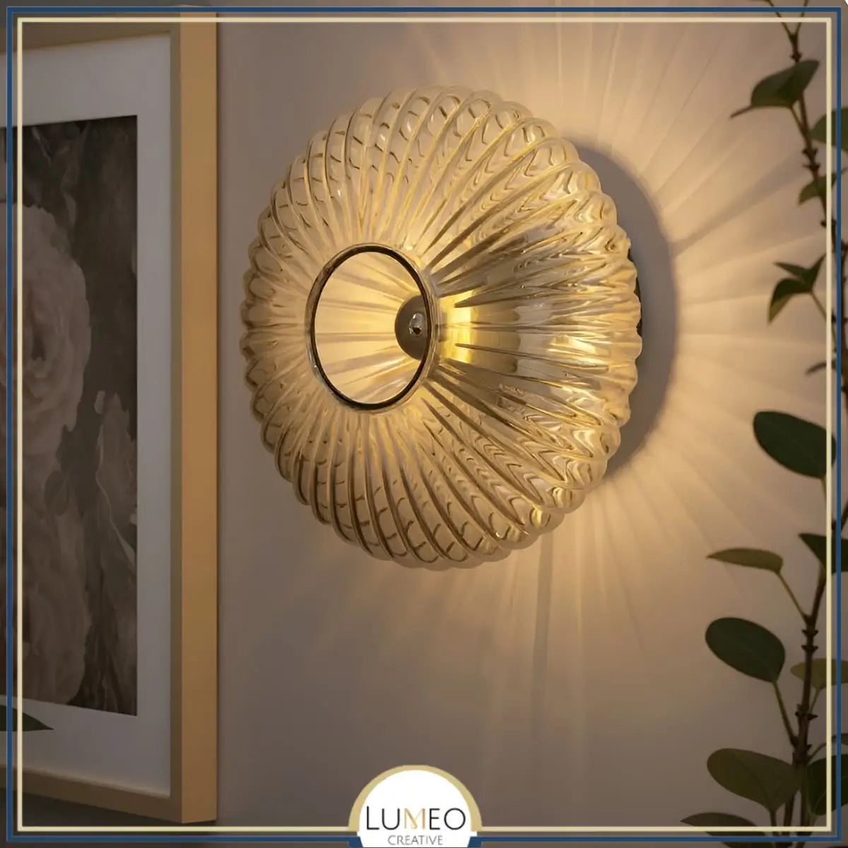 applique murale en verre style vintage chic par lumeo creative