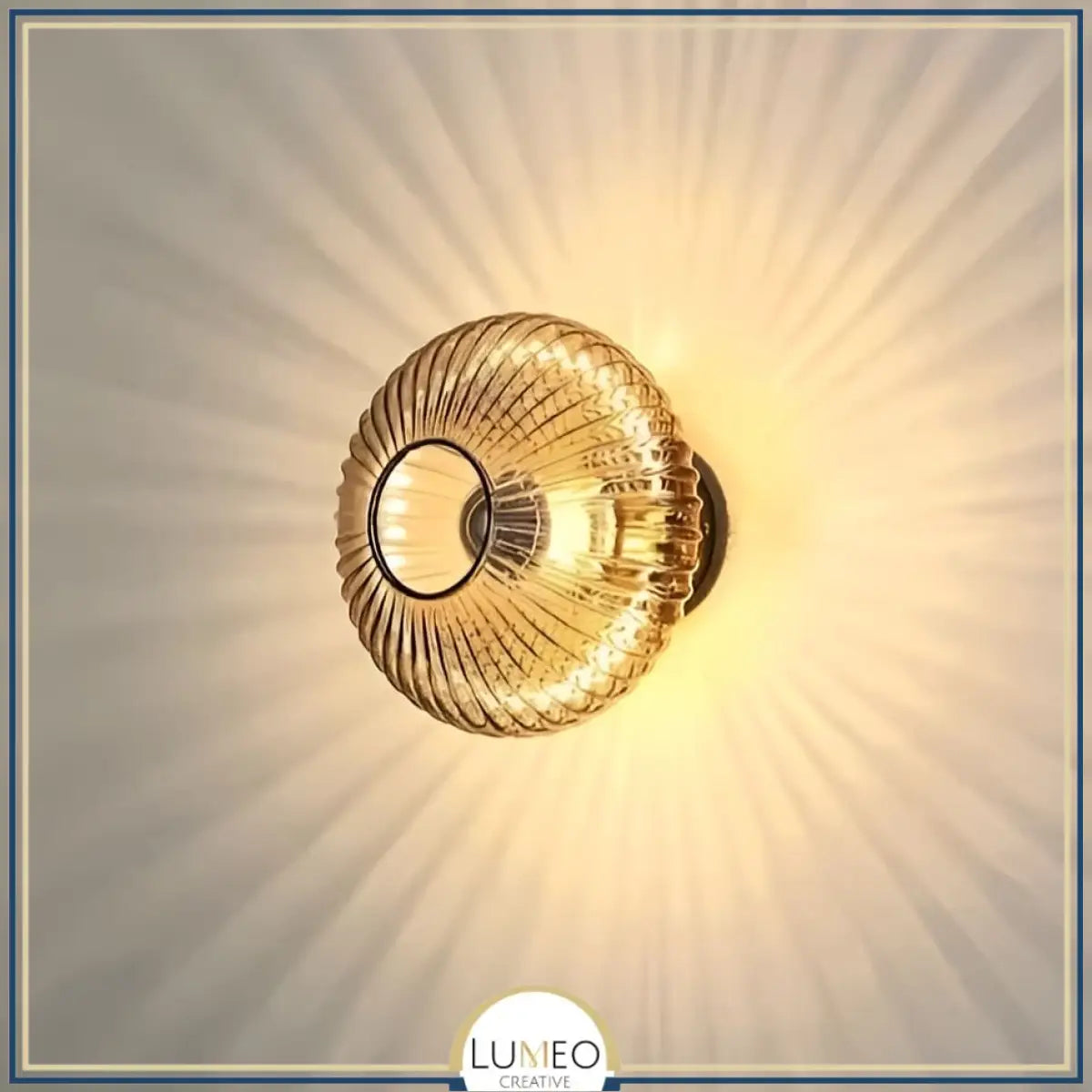 Applique murale ronde en verre vintage CRISTALI | Verre fumé et coloré