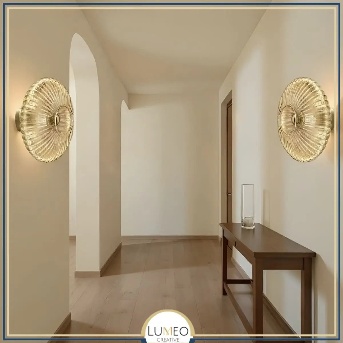 applique murale en verre teinté cristali