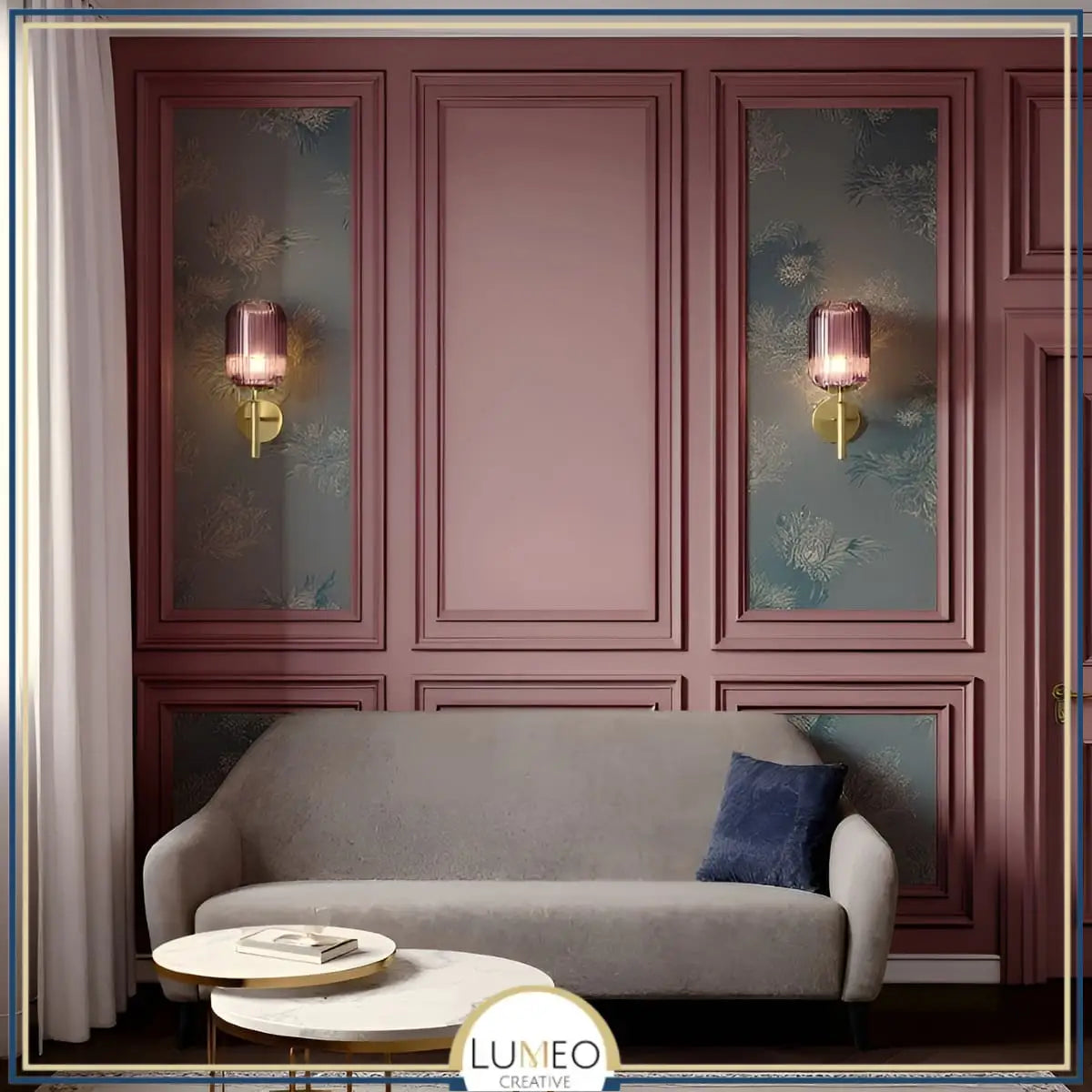 applique murale terracotta , style rétro chic