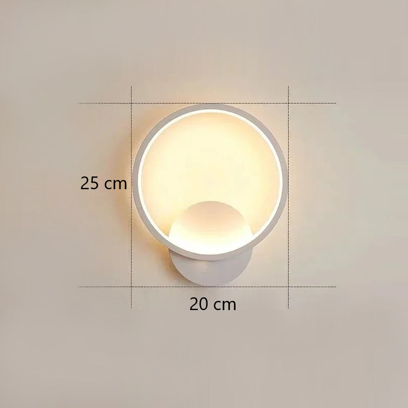 Applique murale LED demi cercle minimaliste | Élégance géométrique B / Blanc / Blanc froid