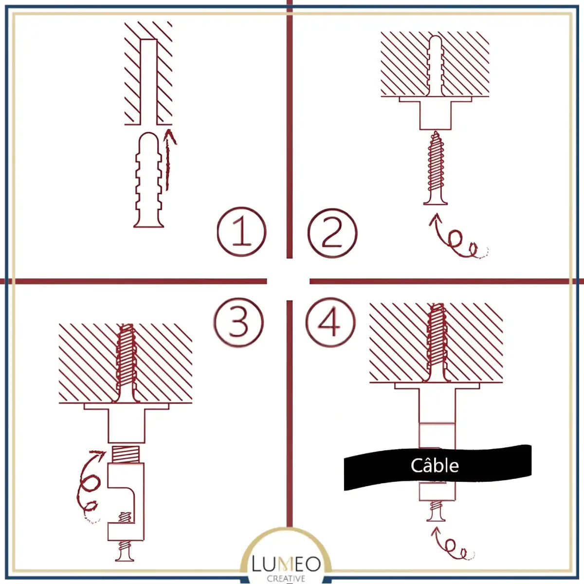 Kit décentralisation pour suspension | Crochet de plafond pour concevoir un lustre araignée