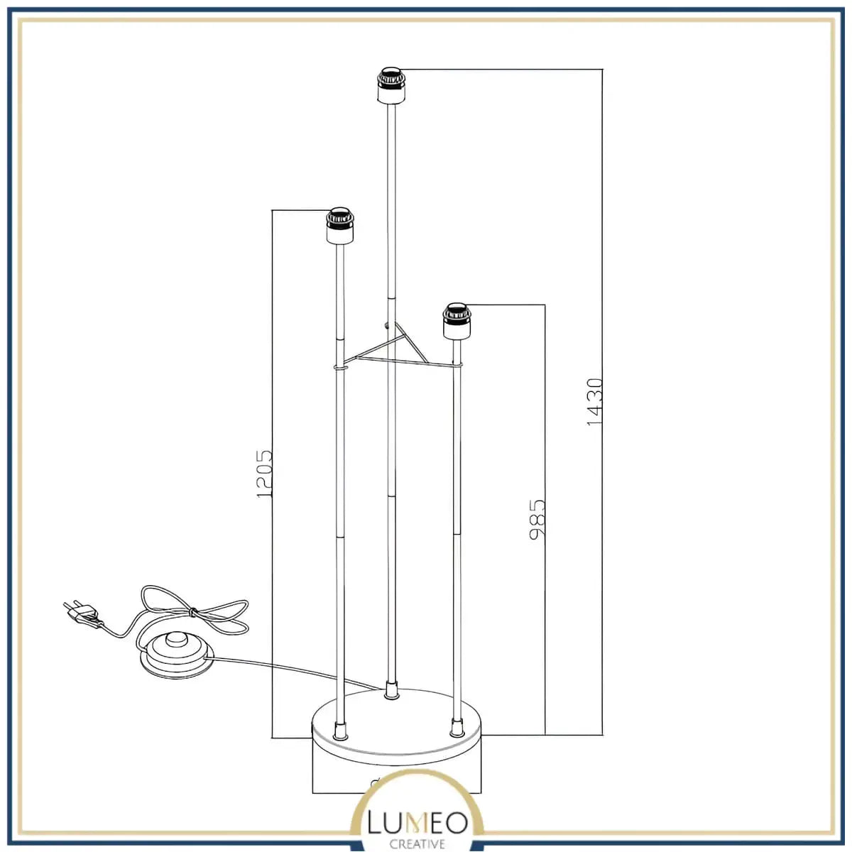 Lampadaire en verre vintage CRISTALI | 3 luminaires à personnaliser