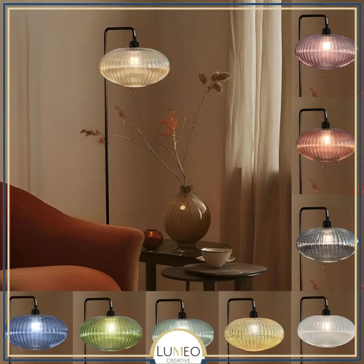 Lampadaire en verre vintage CRISTALI | A personnaliser
