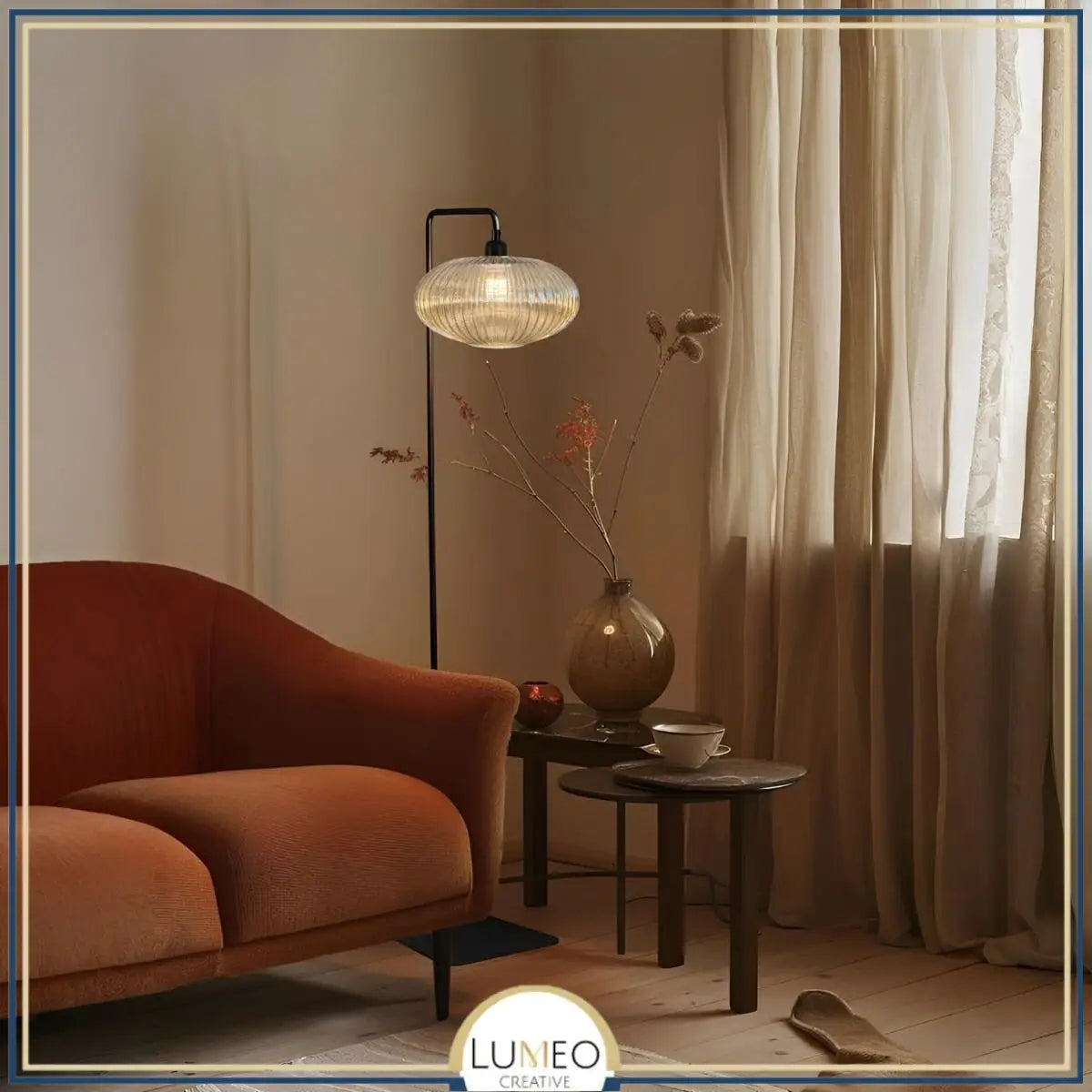 Lampadaire en verre vintage CRISTALI | A personnaliser