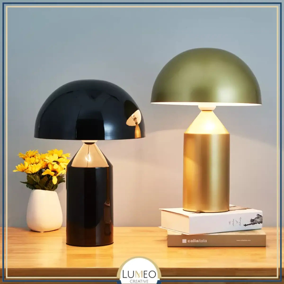 Lampe à poser design champignon