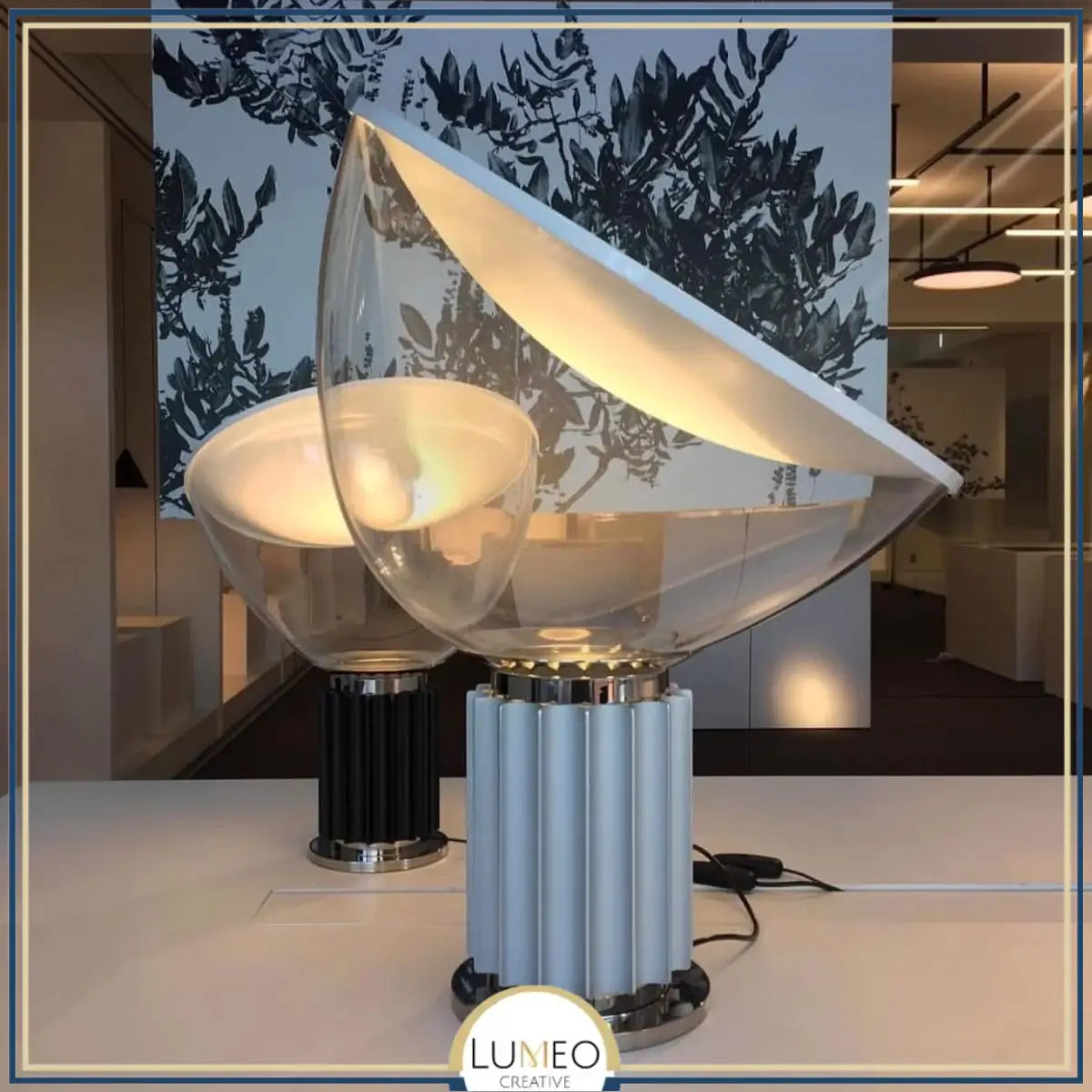 Lampe à poser design italien| Réflexion sculpturale et élégance vintage