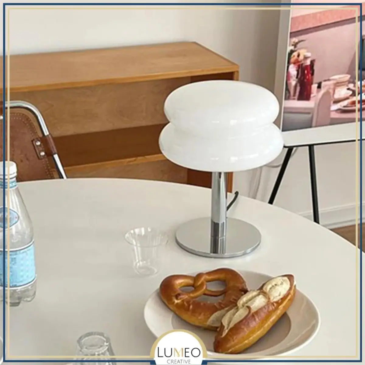 Lampe à poser en verre double diffuseur | Élégance vintage