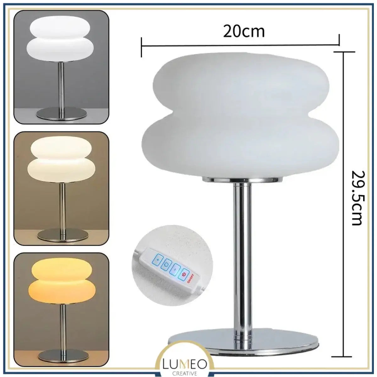 Lampe à poser en verre double diffuseur | Élégance vintage