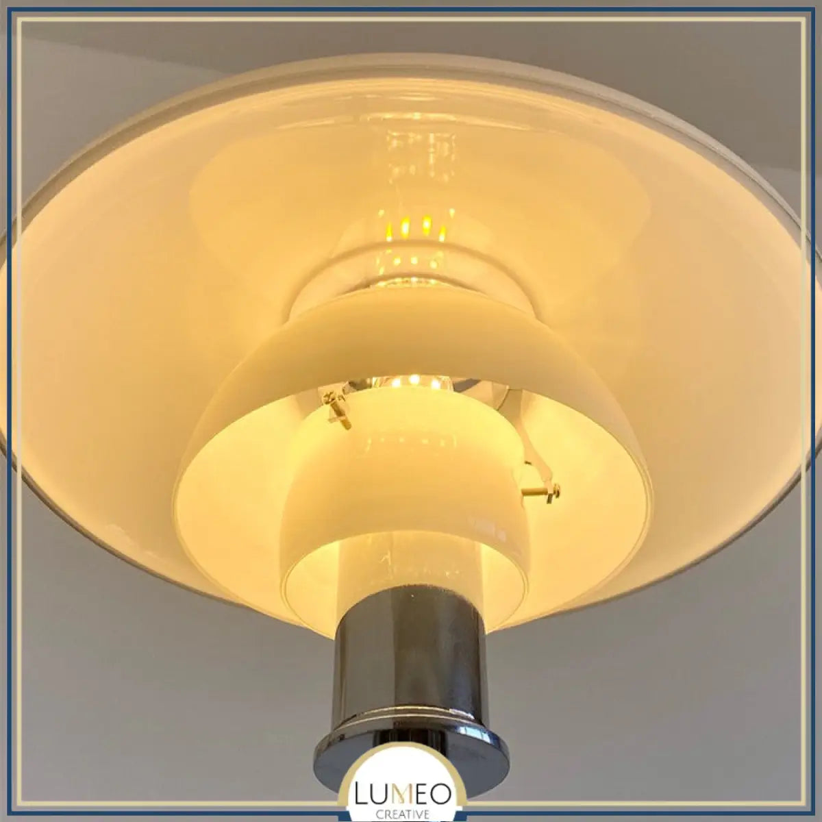 Lampe à poser rétro chic verre multicouche | Ambiance douce et élégante