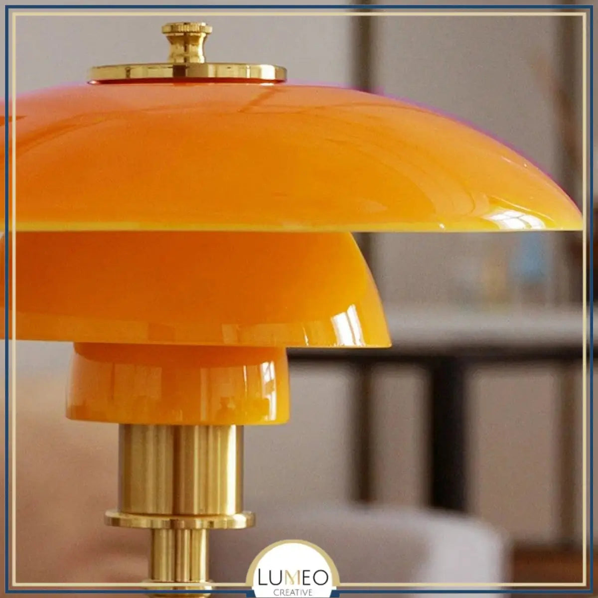 Lampe à poser rétro chic verre multicouche | Ambiance douce et élégante