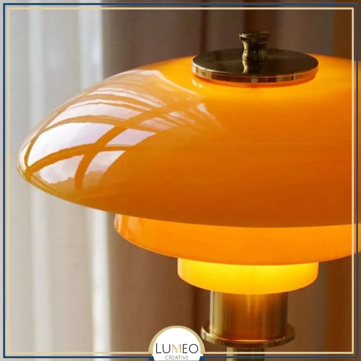 Lampe à poser rétro chic verre multicouche | Ambiance douce et élégante