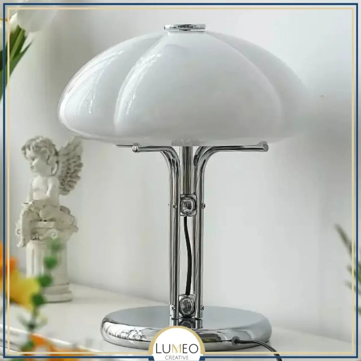 Lampe à poser vintage en verre coloré | Ambiance rétro et élégante