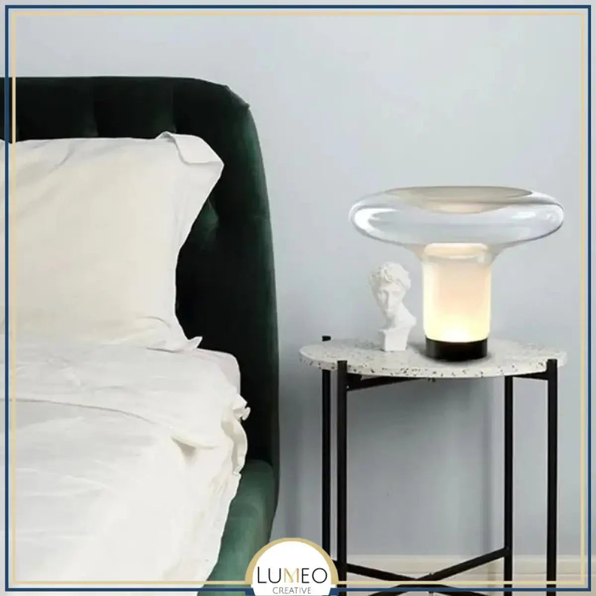 Lampe champignon en verre soufflé | Design sculptural