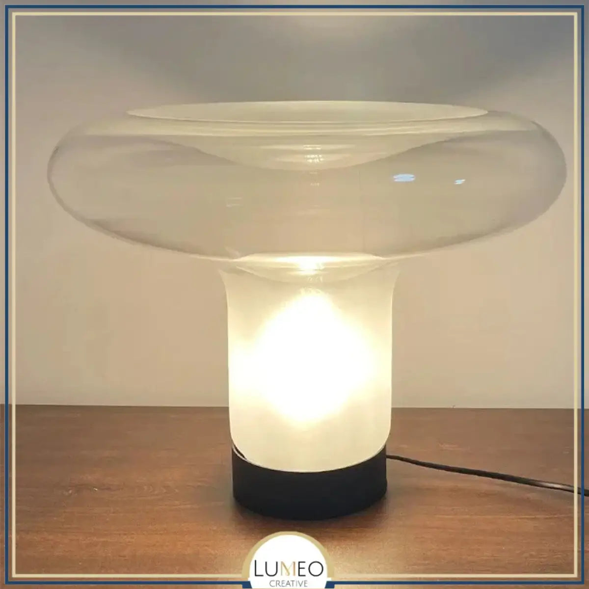 Lampe champignon en verre soufflé | Design sculptural