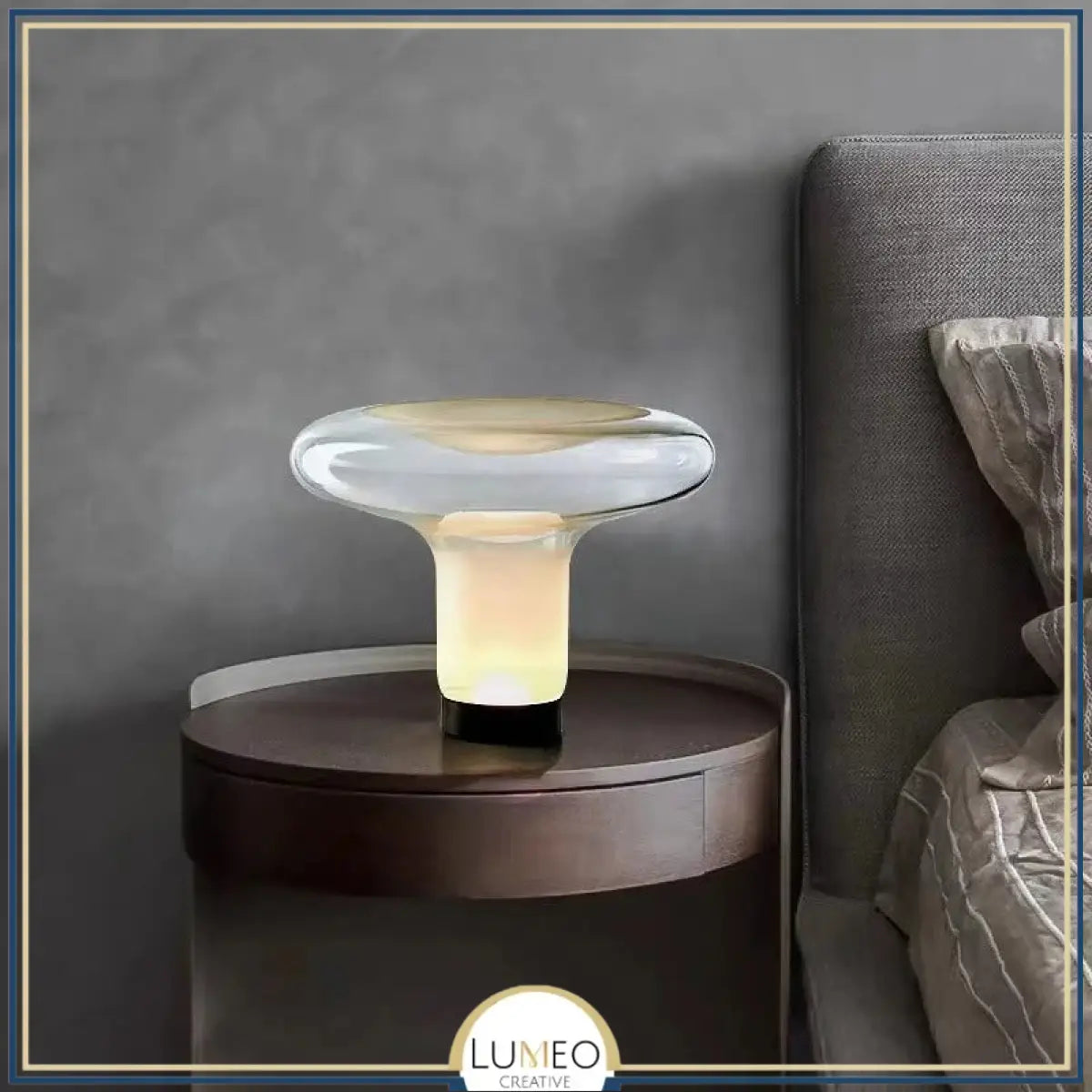 Lampe champignon en verre soufflé | Design sculptural