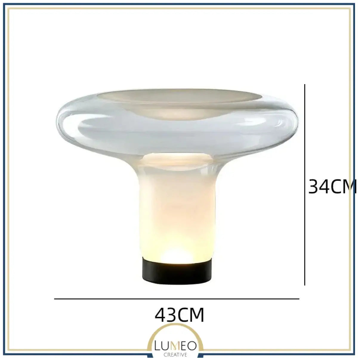 Lampe champignon en verre soufflé | Design sculptural