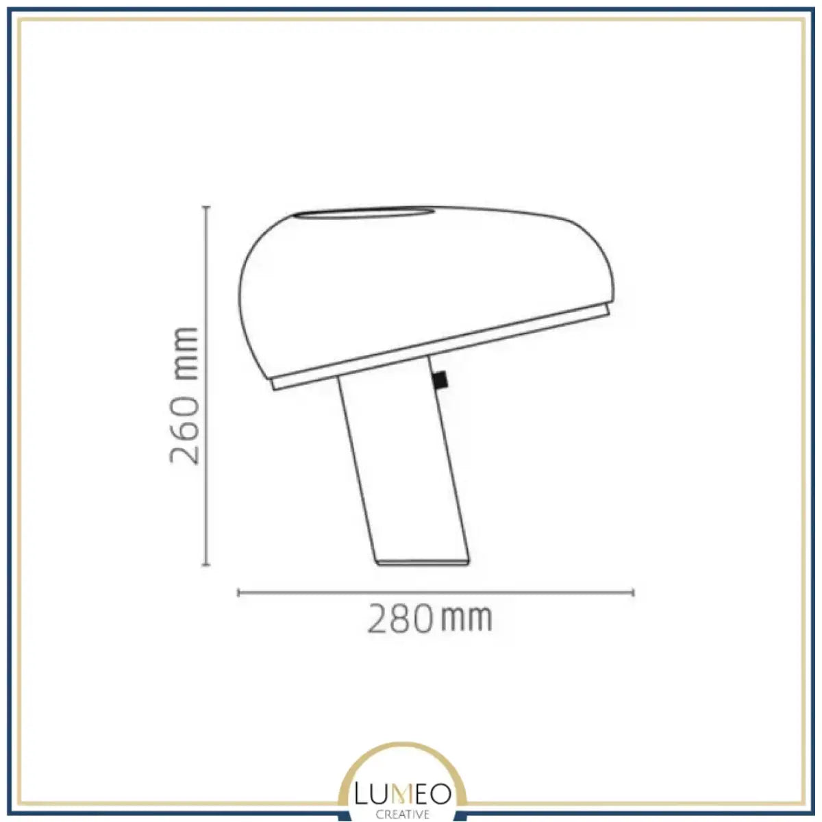 Lampe champignon marbre et abat jour coloré | Luminaire de table design italien