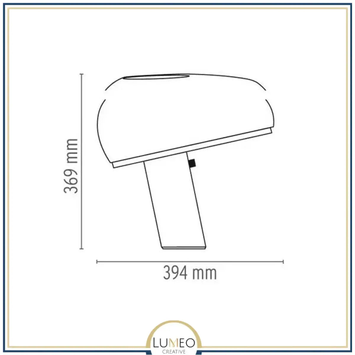 Lampe champignon marbre et abat jour coloré | Luminaire de table design italien